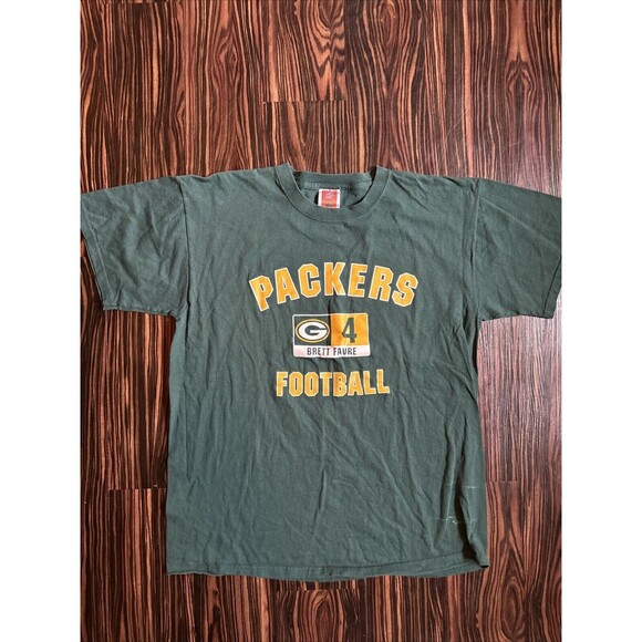 NFL Other - Vintage NFL GREEN BAY PACKERS Brett Favre #4 Short Sleeve Green T-Shirt Size XL